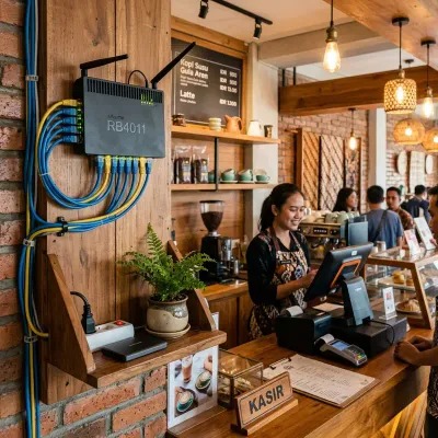 Cara Pasang Backup Internet Router di Kasir Toko F&B