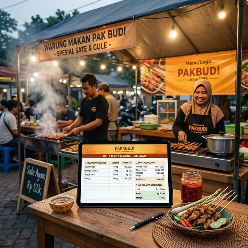 Cara Menghitung HPP Makanan Warung Tenda untuk Pemula