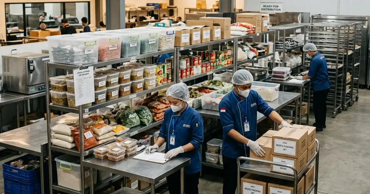 Cara Membagi Stok Central Kitchen ke Cabang